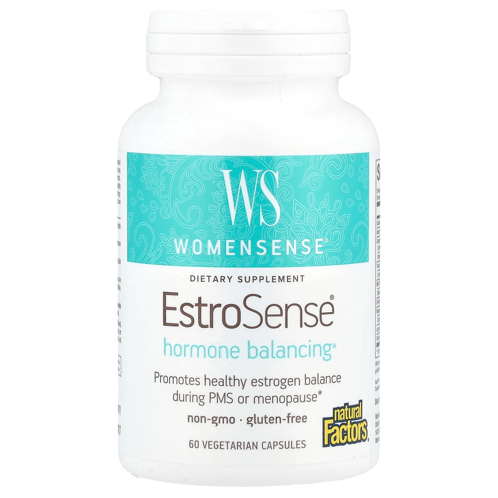 Гормональний баланс, WomenSense, EstroSense, Hormone Balancing, Natural Factors, 60 вегетаріанських капсул