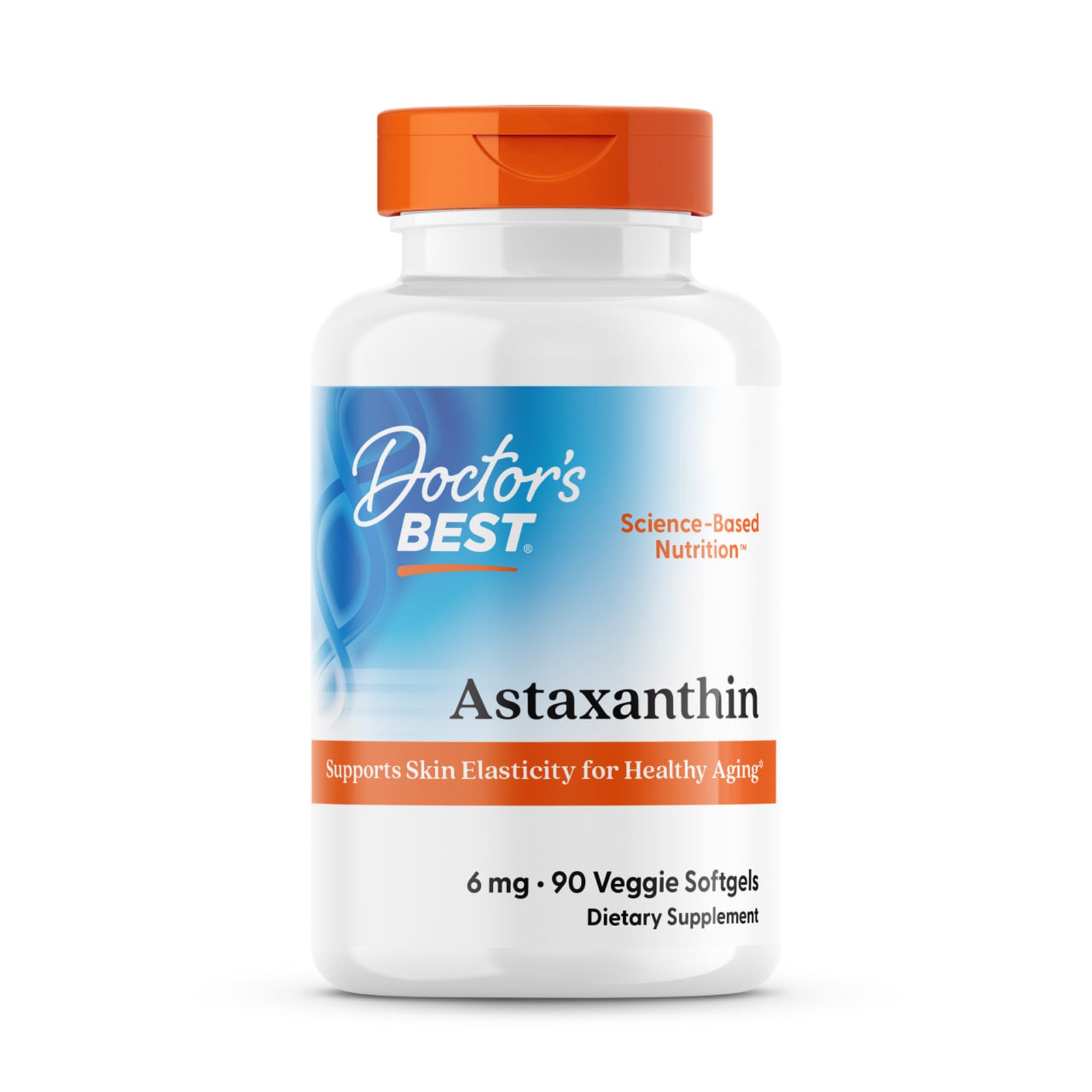 Астаксантин, Doctor's Best Astaxanthin With AstaPure, 6 мг, 90 м'яких капсул