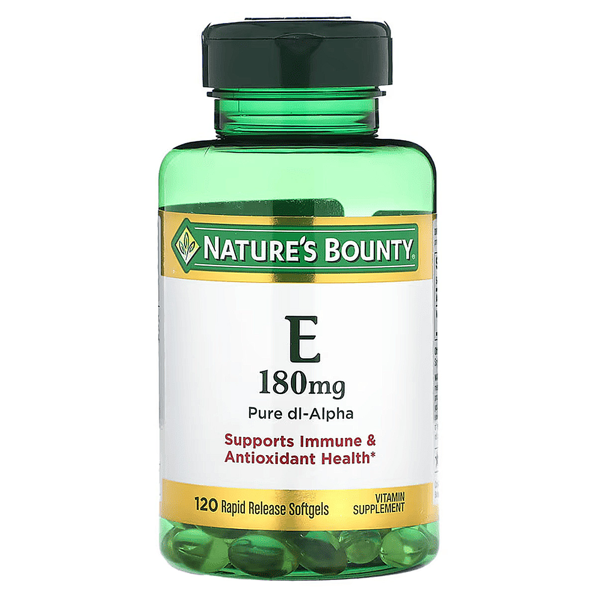 Вітамін E, Nature's Bounty Vitamin E, 180 мг, 120 капсул