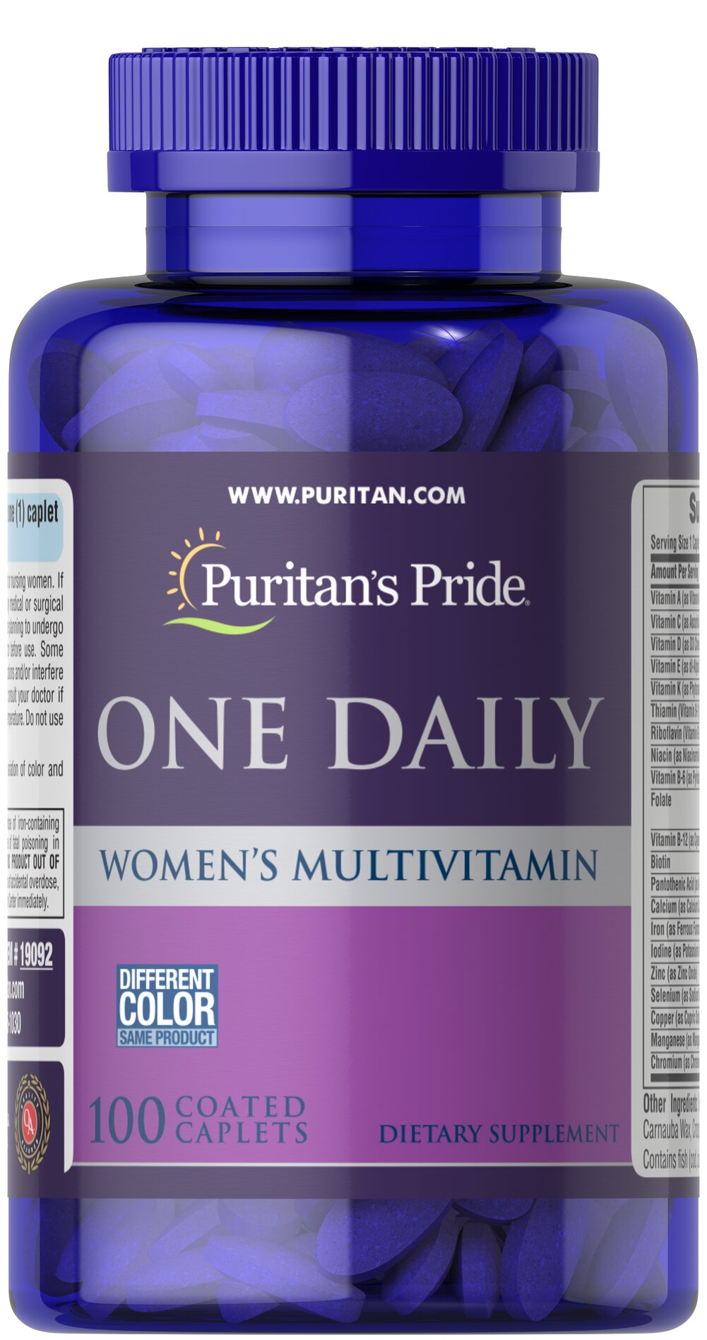 Мультивітаміни для жінок, Puritan's Pride One Daily Women's Multivitamin, 100 таблеток