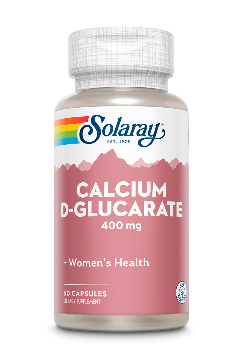 Кальций D-глюкарат, Solaray Calcium D-Glucarate, 400 мг, 60 капсул