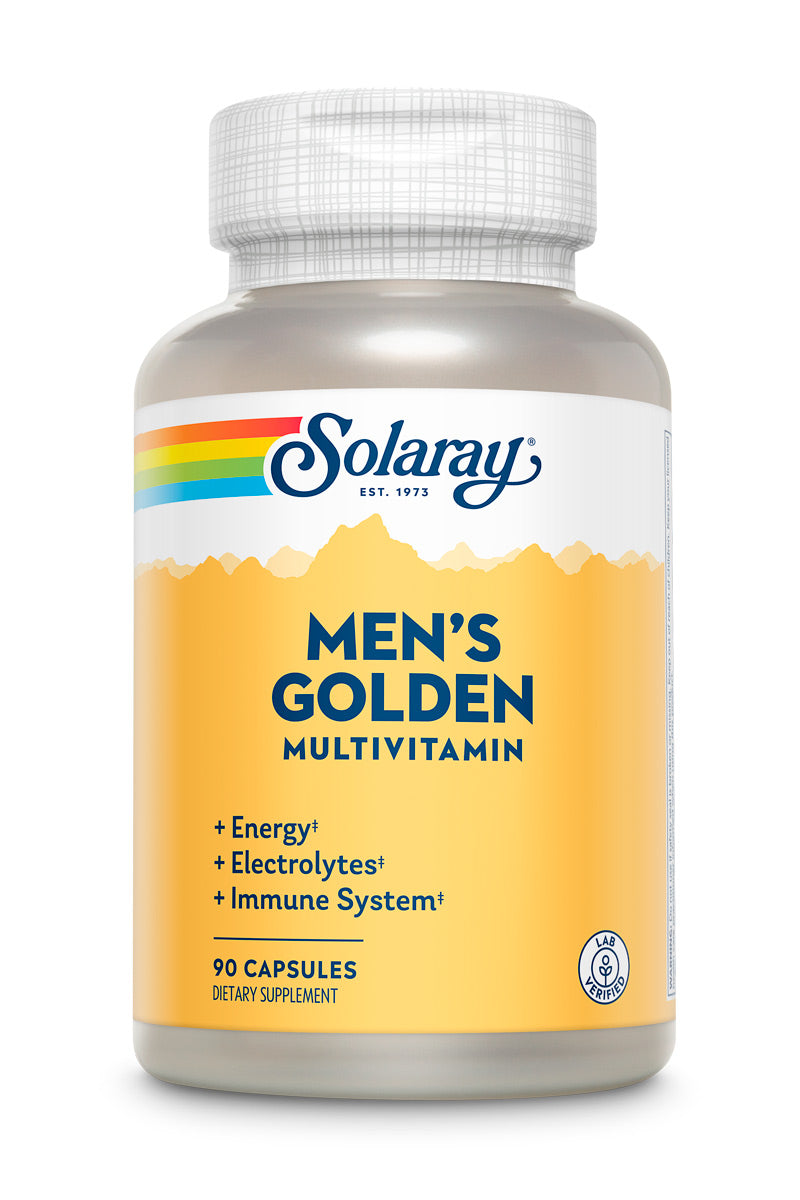 Мультивітаміни для чоловіків, Solaray Men's Golden Multi-Vitamin, 90 капсул
