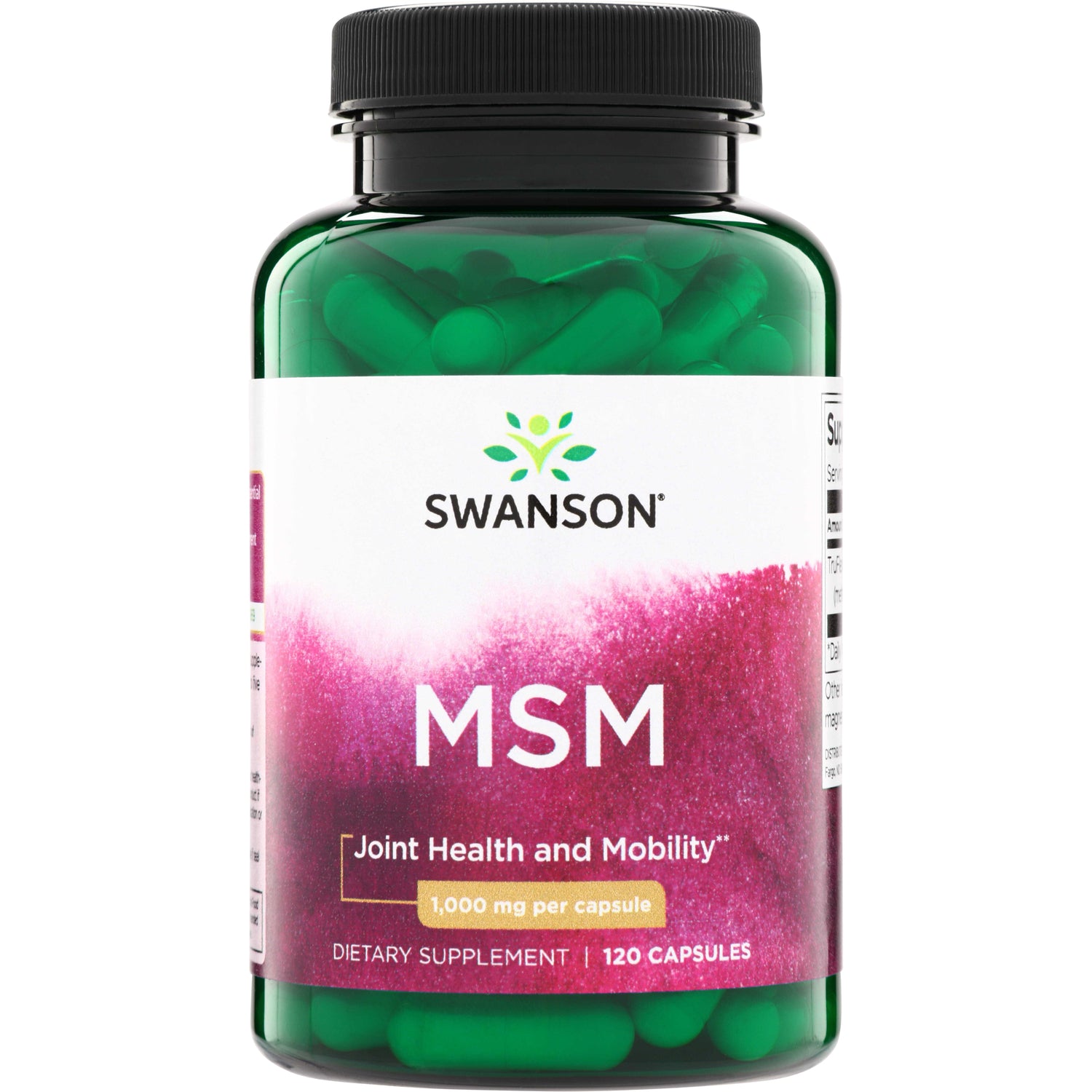 МСМ (метилсульфонілметан), Swanson MSM, 1000 мг, 120 капсул