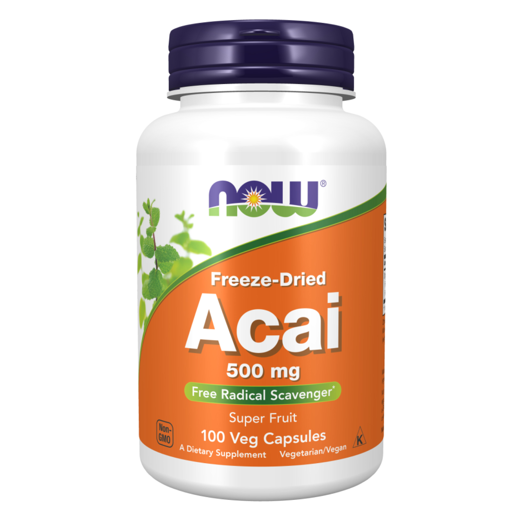 Асаї, Now Foods Acai, 500 мг, 100 вегетаріанських капсул