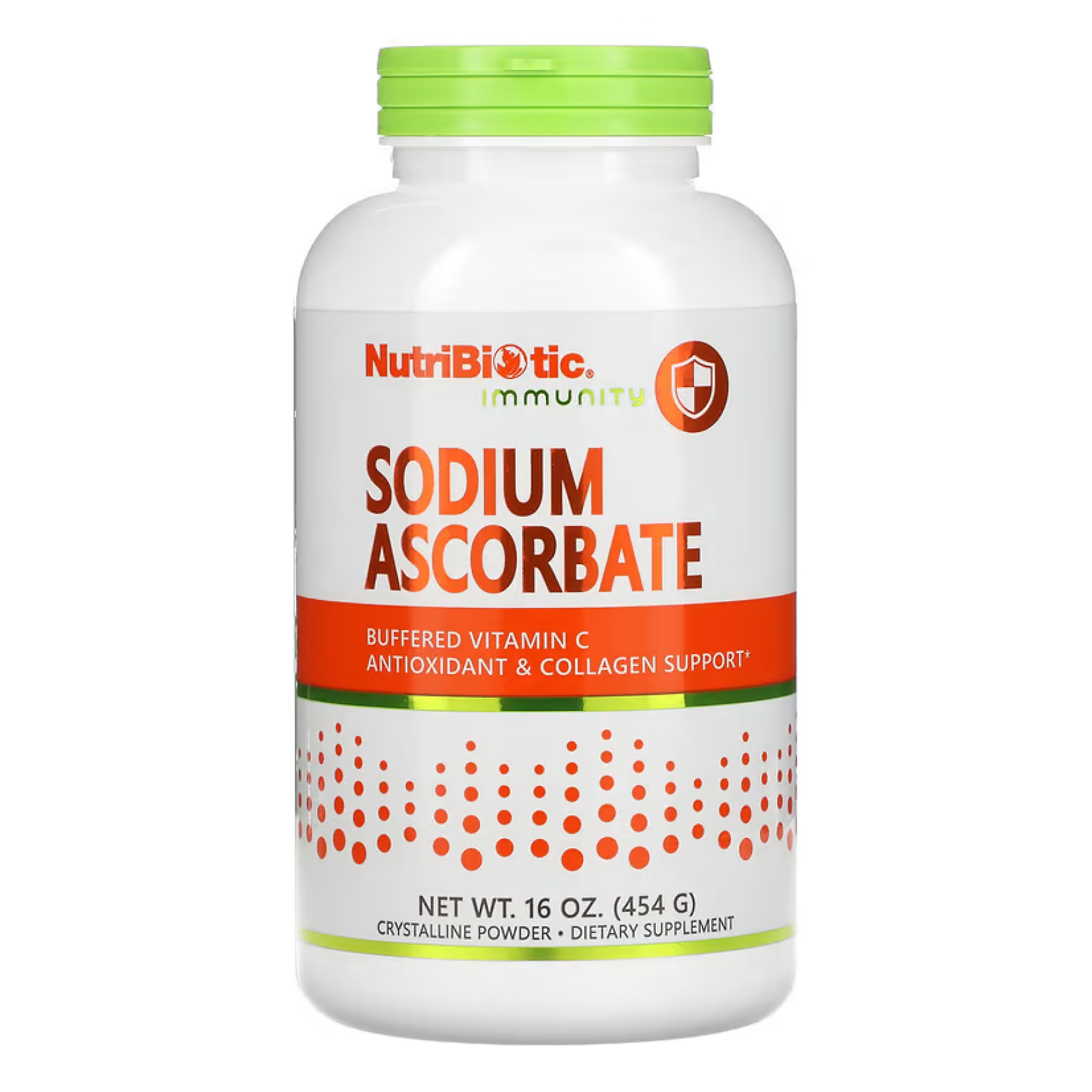 Аскорбат натрію, вітамін C, NutriBiotic Immunity Sodium Ascorbate Crystalline Powder, 454 г