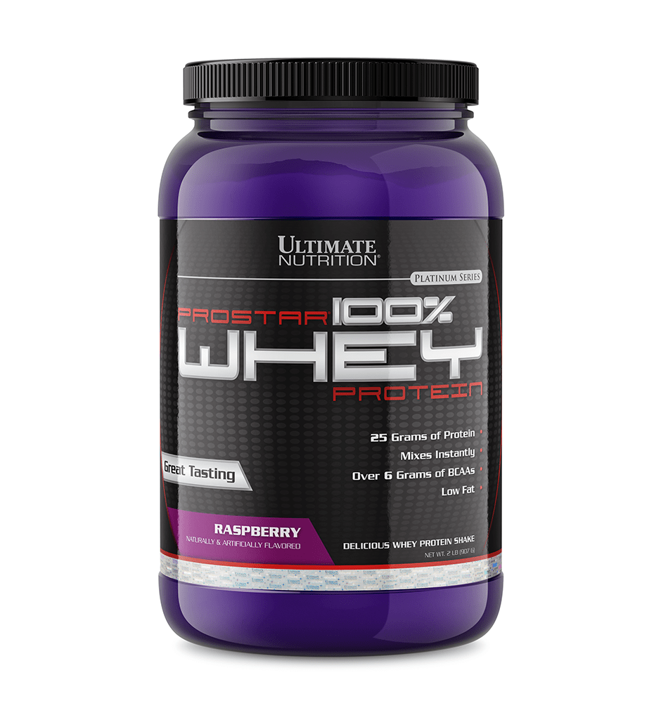 Протеїн сироватковий, Ultimate Nutrition Prostar Whey 100%, 907 г (Малина)