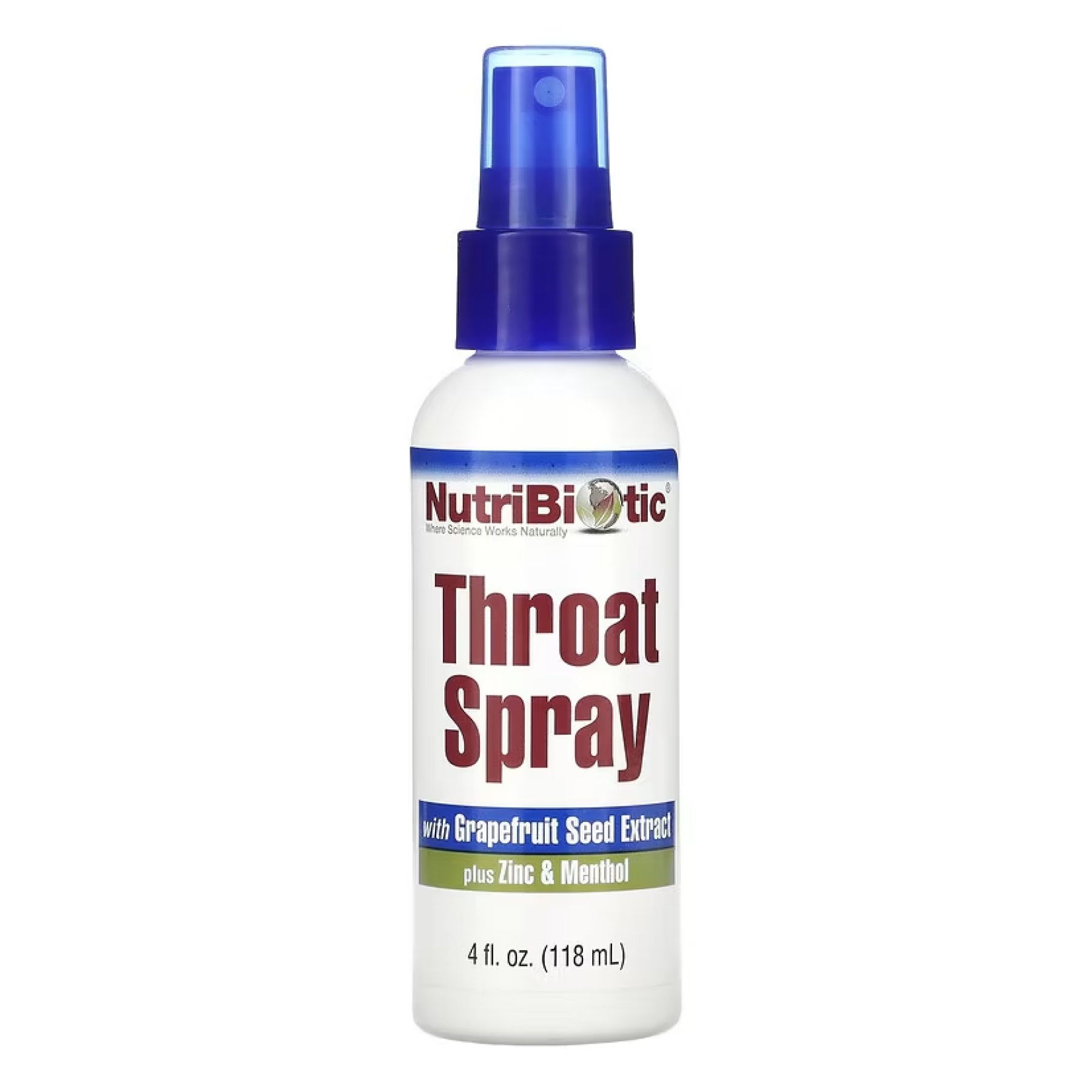 Спрей для горла, NutriBiotic Throat Spray, 118 мл