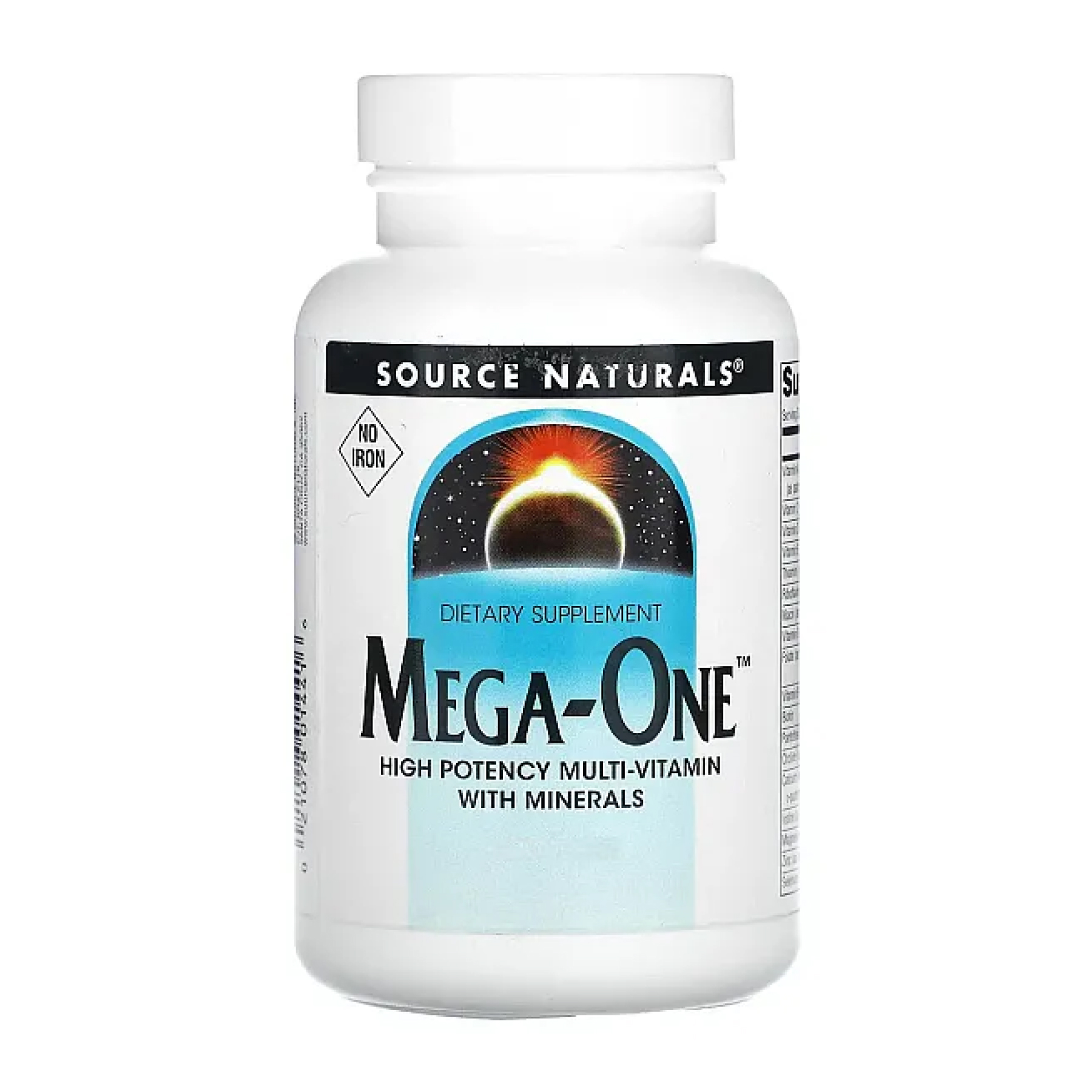 Мультивітаміни з мінералами, Source Naturals Mega-One High Potency Multi-Vitamin with Minerals, 90 таблеток