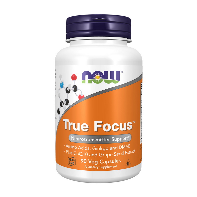 Комплекс для покращення концентрації та фокусу, Now Foods True Focus, 90 вегетаріанських капсул