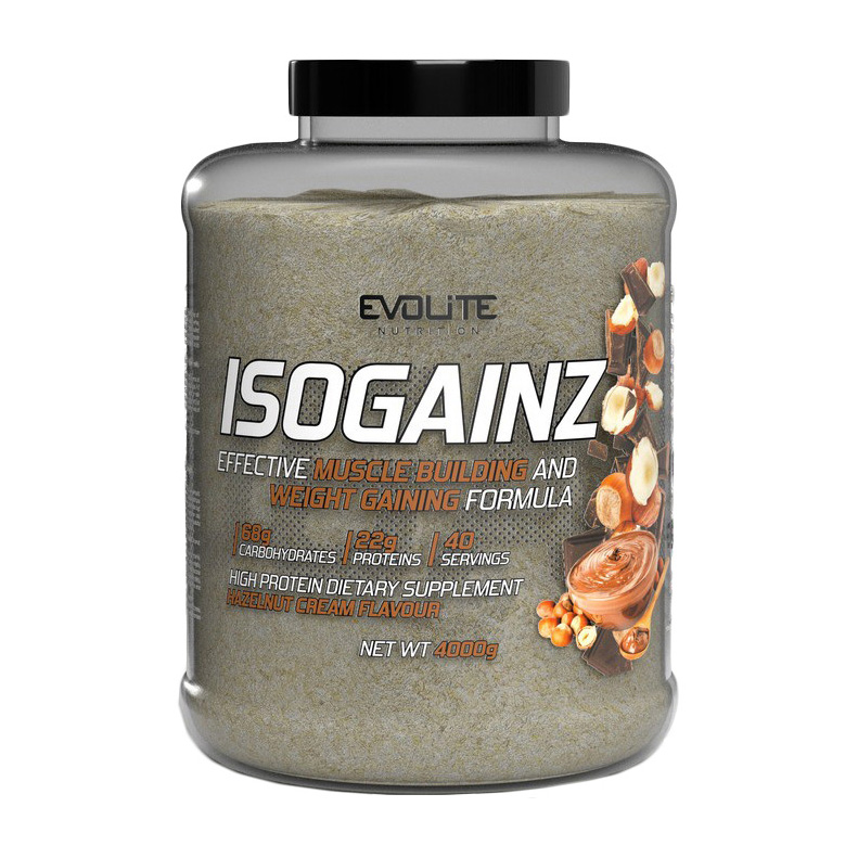 Гейнер, Evolite Nutrition Iso Gainz, 4 кг (Фундуковий крем)