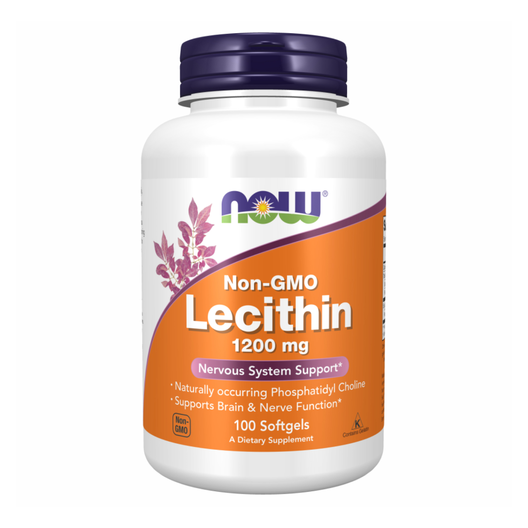 Лецитин, Now Foods Lecithin 1200 mg, 100 м'яких капсул