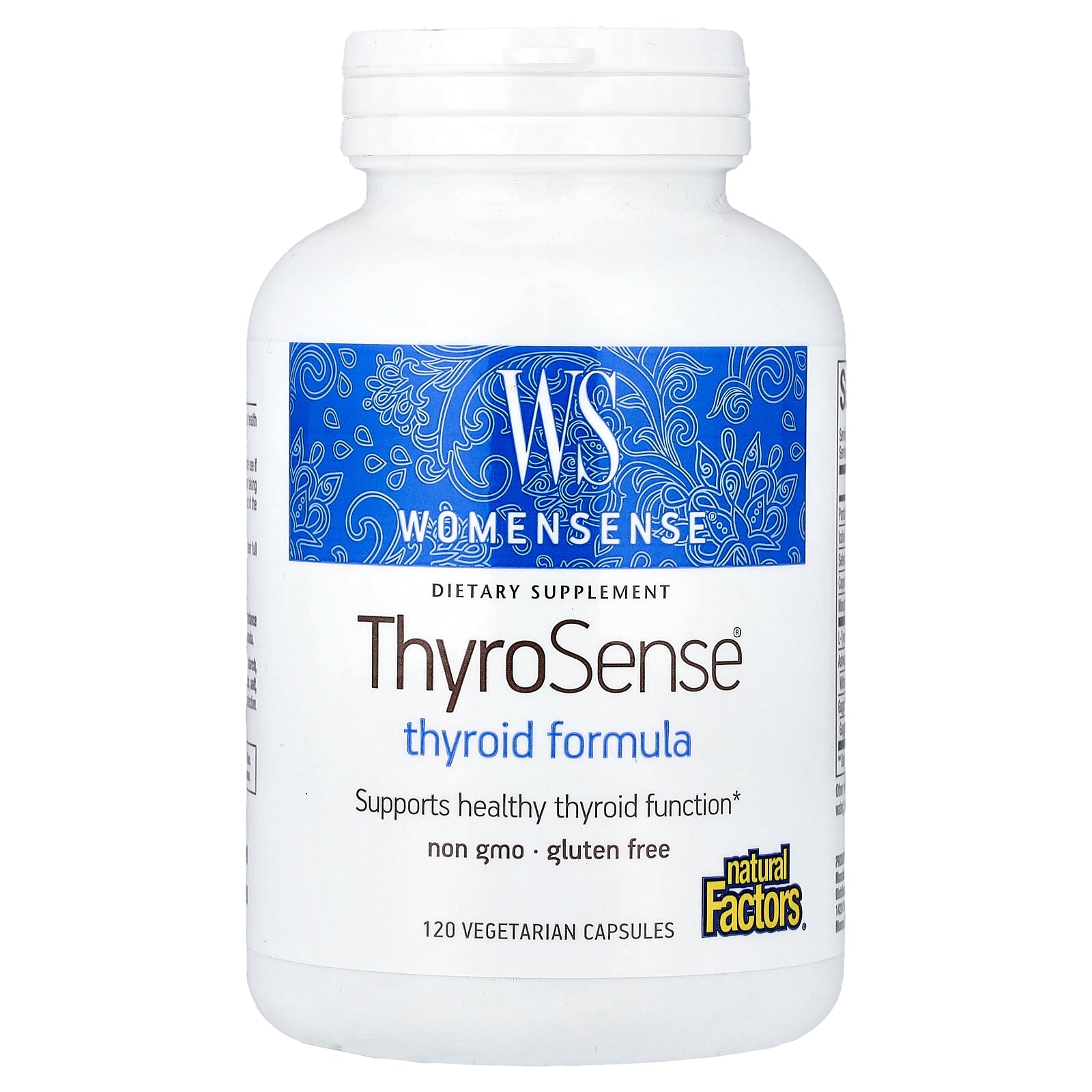 Комплекс для підтримки щитовидної залози, Natural Factors WomenSense ThyroSense, 120 вегетаріанських капсул