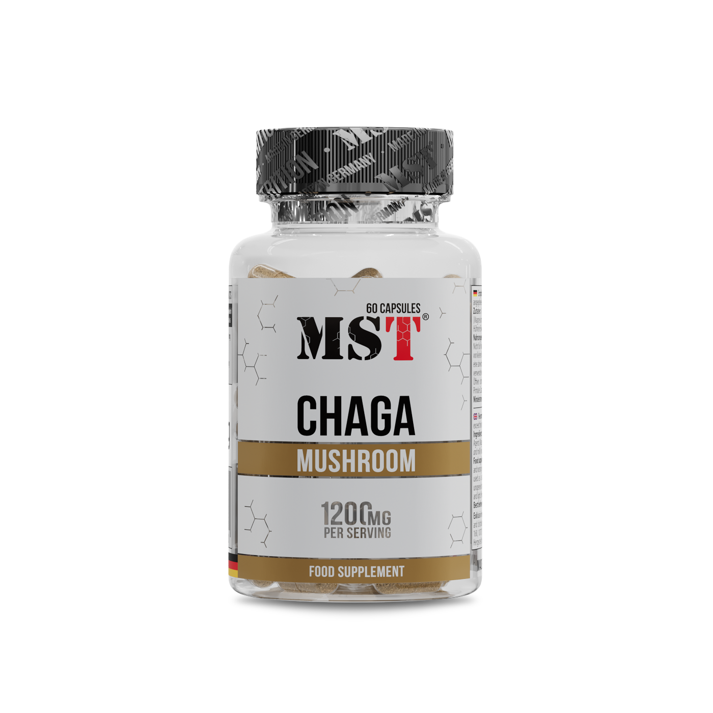 Екстракт гриба чага, MST Chaga Mushroom, 1200 мг, 60 капсул