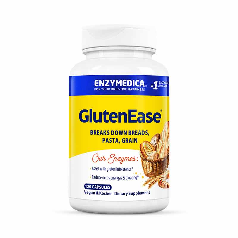 Ферменти для перетравлення глютену, GlutenEase, Enzymedica, 120 капсул