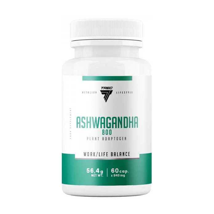 Ашваганда, TREC nutrition Ashwagandha 800, 60 капсул