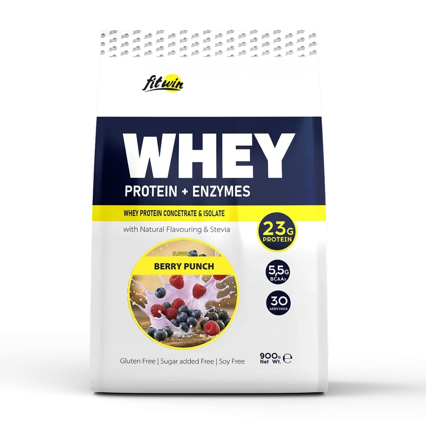 Протеїн сироватковий, FitWin Whey, 900 г (Ягідний пунш)