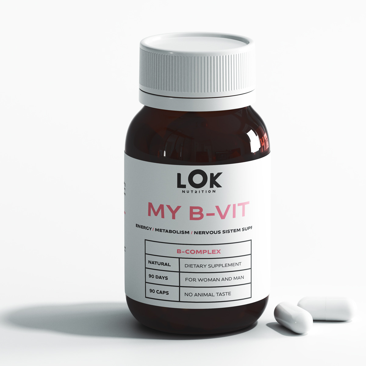 Вітаміни групи B комплекс, LOK Nutrition MY B-VIT, 90 таблеток