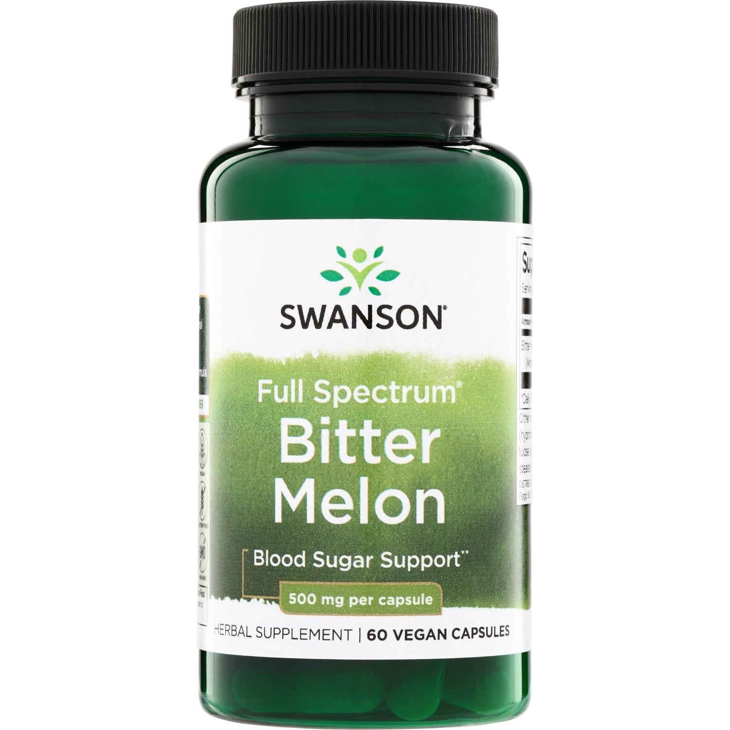 Гірка диня, Swanson Full Spectrum Bitter Melon, 500 мг, 60 вегетаріанських капсул