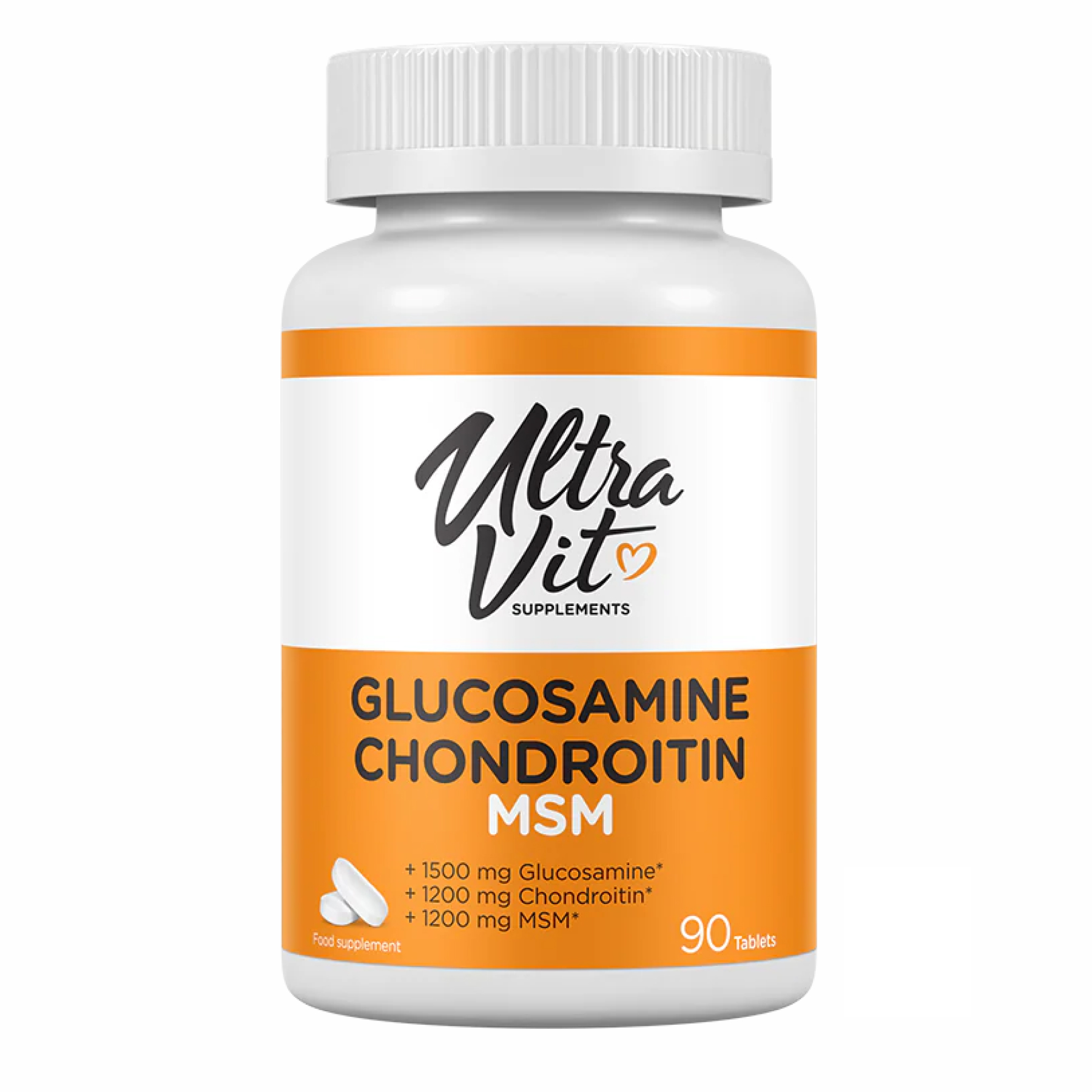 Глюкозамін, хондроїтин та МСМ, VP Lab Glucosamine Chondroitin MSM, 90 таблеток