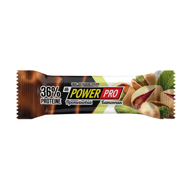 Протеїновий батончик, Power Pro 36%, 60 г (Фісташкове праліне)