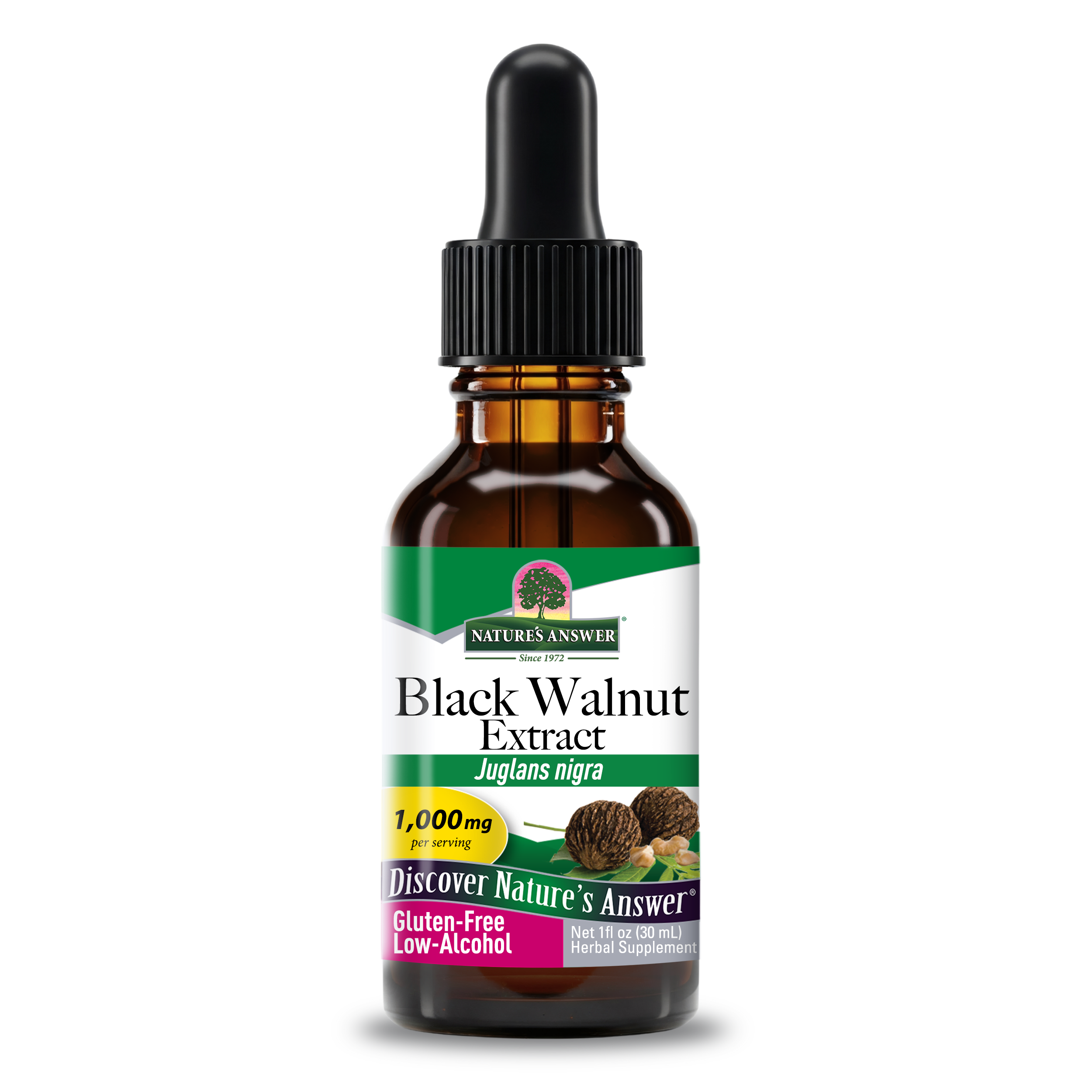 Чорний горіх, Nature's Answer Black Walnut, 1000 мг, 30 мл