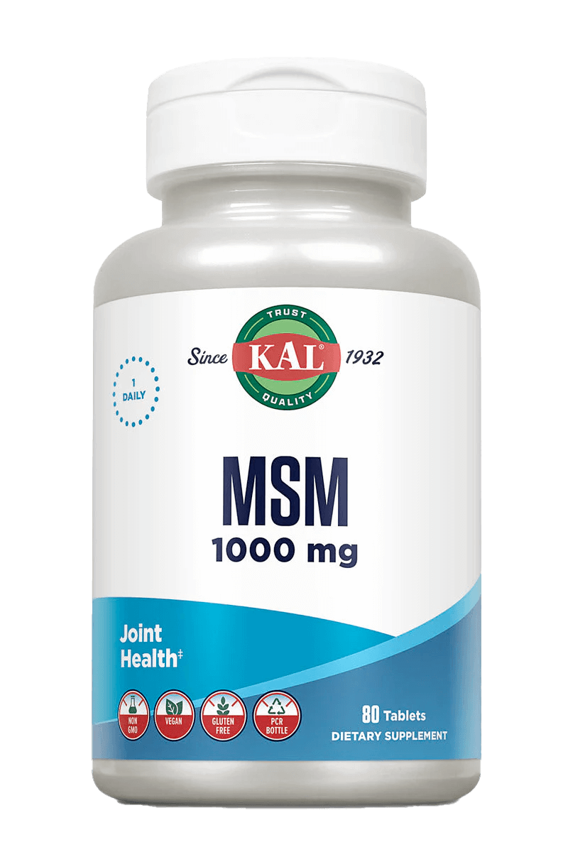 МСМ метилсульфонілметан, Kal MSM, 1000 мг, 80 таблеток