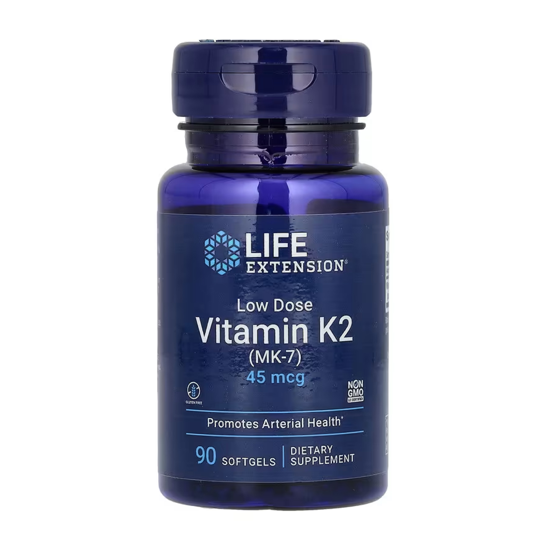 Вітамін K2, Life Extension Low Dose Vitamin K2 45 mcg, 90 м'яких капсул