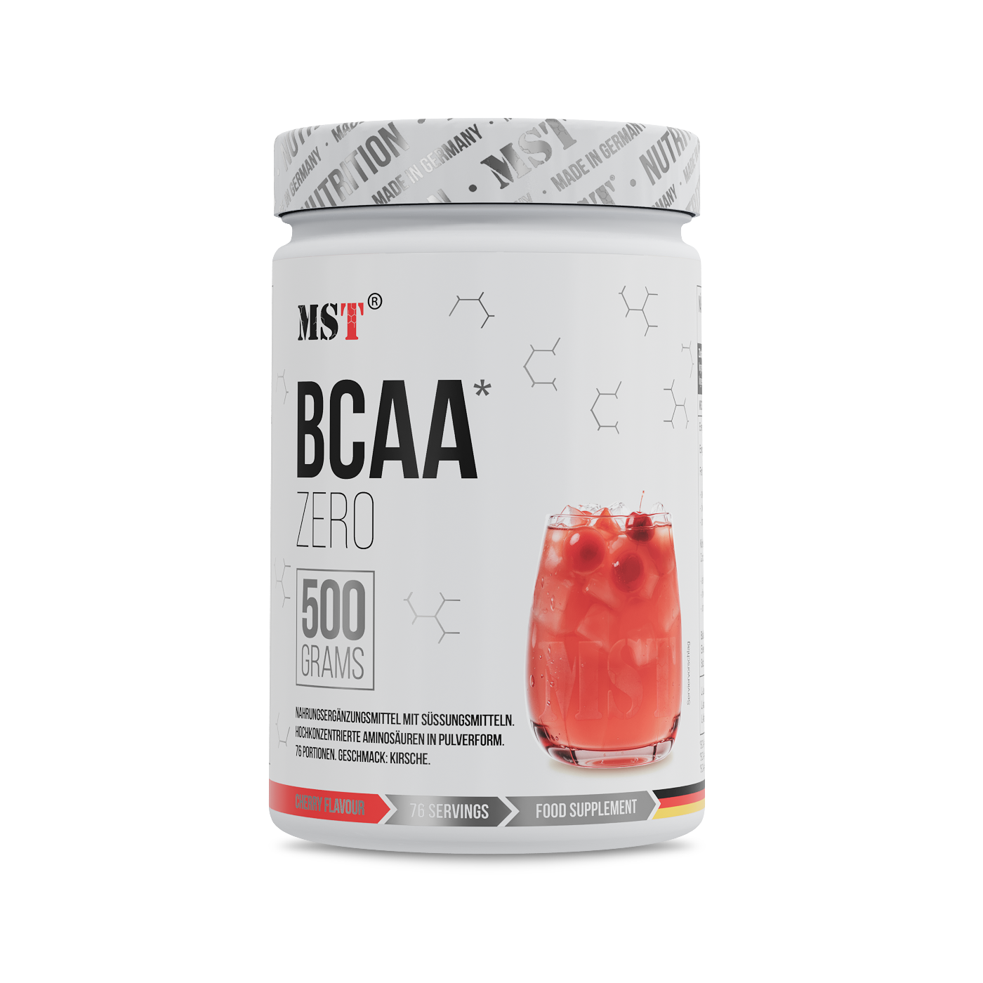 Амінокислоти BCAA, MST BCAA zero, 500 г (Вишня)