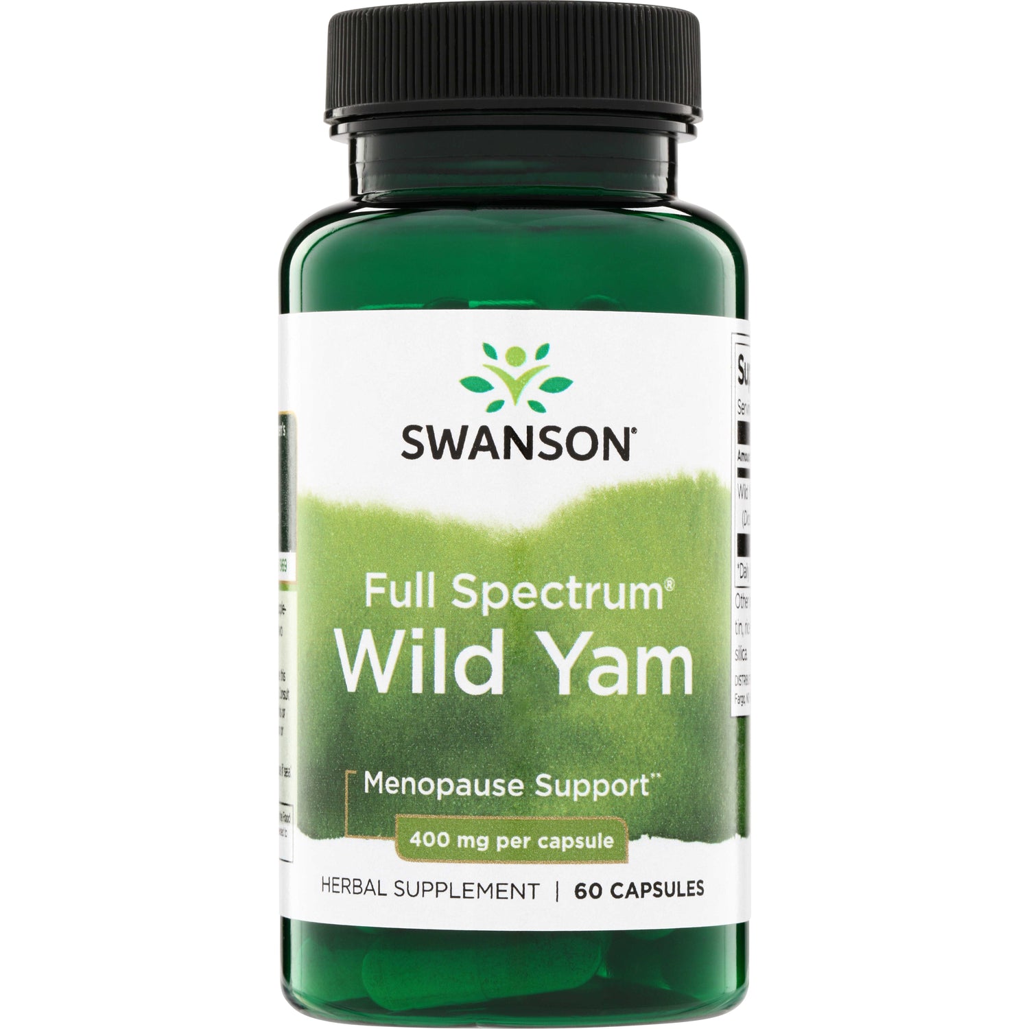 Дикий ямс, Swanson Full Spectrum Wild Yam, 400 мг, 60 капсул