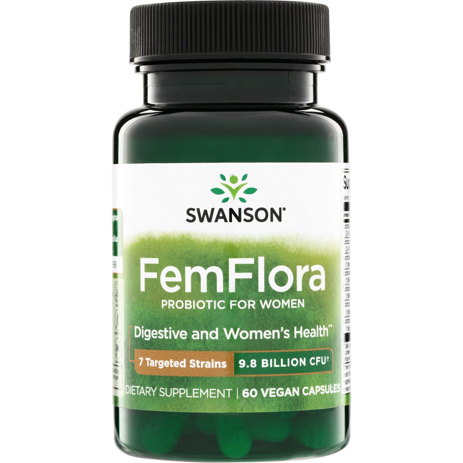 Пробіотик для жінок, Swanson Femflora Probiotic for Women, 9,8 млрд КУО, 60 капсул