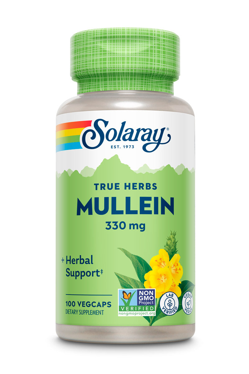 Листя коров'яку, Solaray Mullein Leaf, 330 мг, 100 вегетаріанських капсул