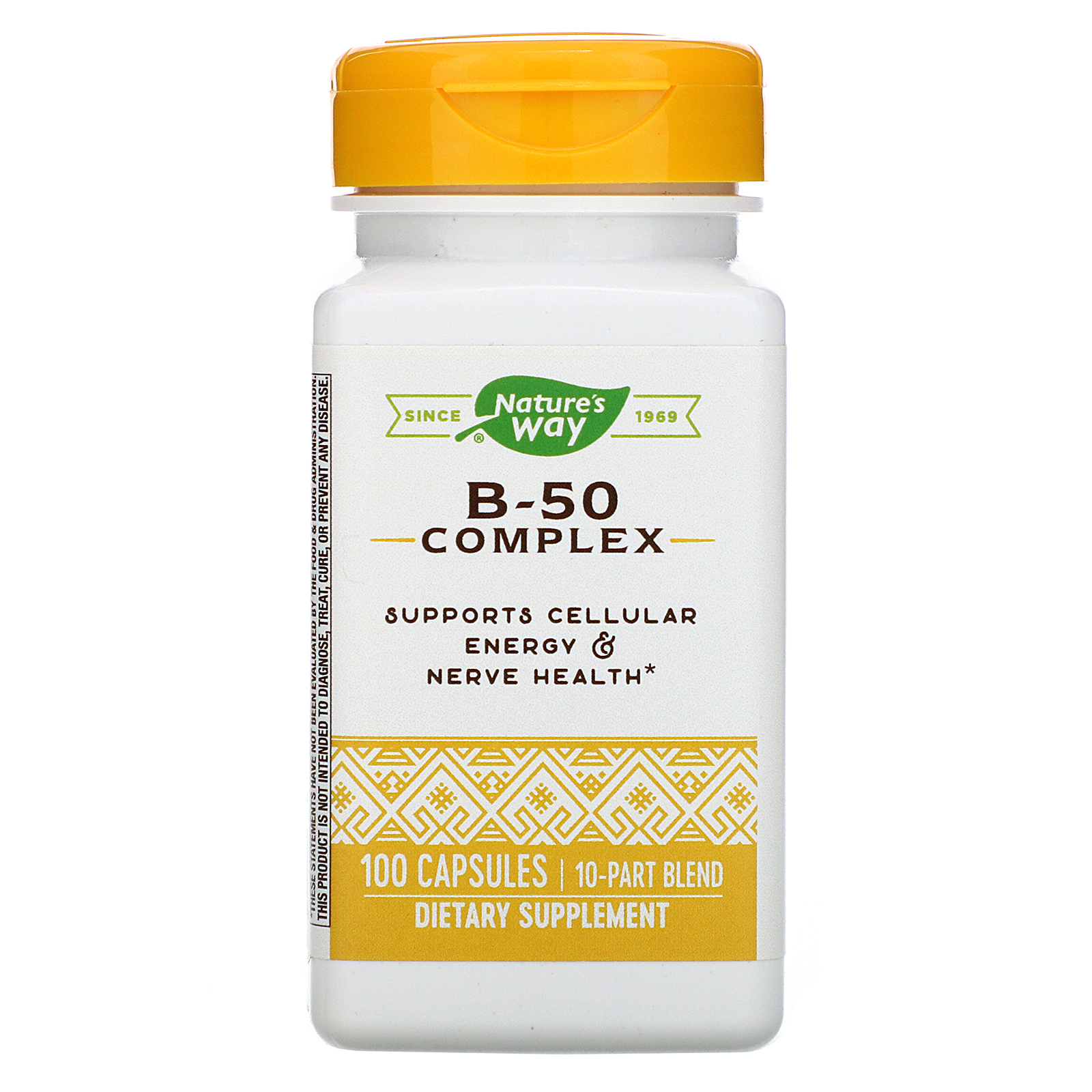 Комплекс вітамінів групи B, Nature's Way B-50 Complex, 100 капсул