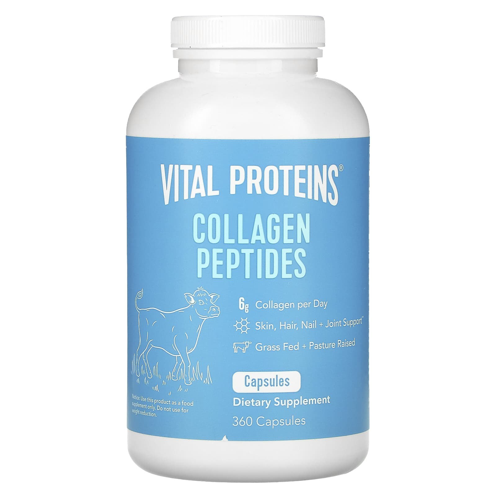 Пептиди колагену, Collagen Peptides, Vital Proteins, 360 капсул (550 мг на капсулу)
