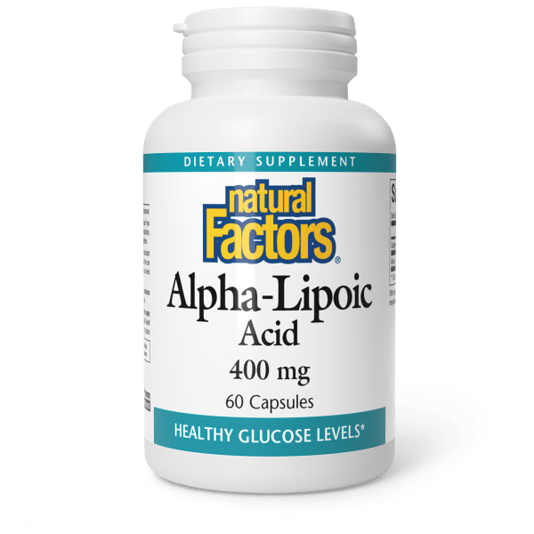 Альфа-ліпоєва кислота, 400 мг, Alpha-Lipoic Acid, Natural Factors, 60 капсул