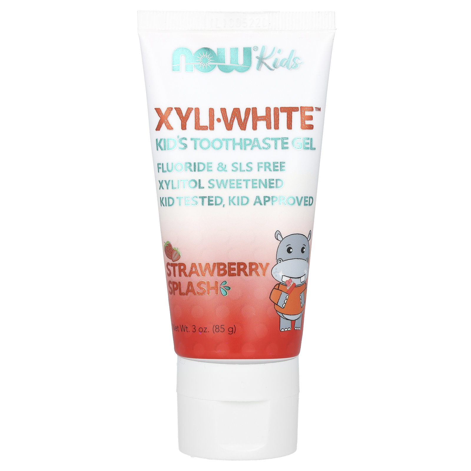 NOW Xyli White kids toothpaste gel (85 g, strawberry splash)