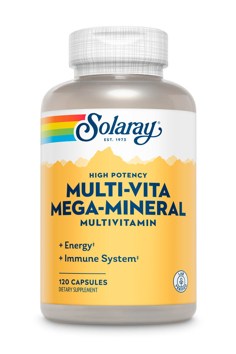 Мультивітаміни з мінералами, Solaray Mega-Mineral Multi-Vitamin, 120 капсул