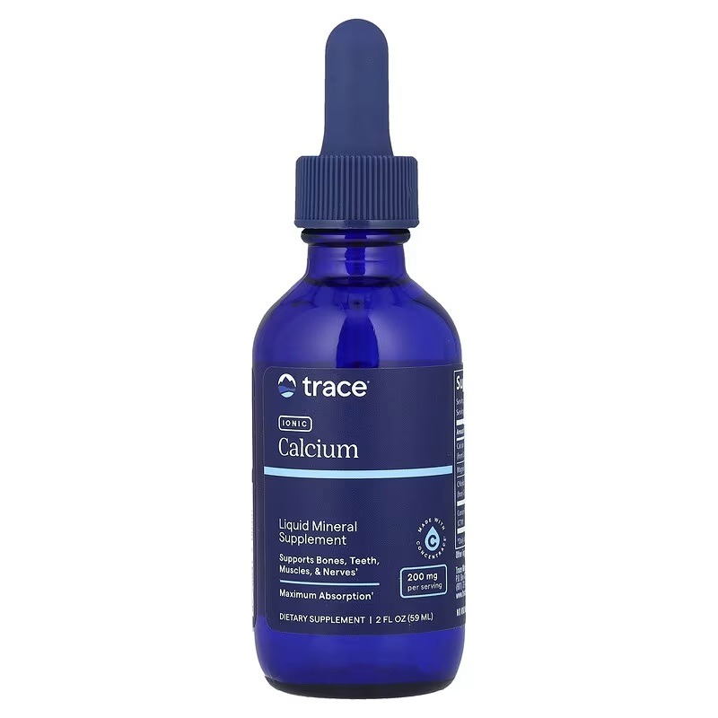 Кальцій іонний у краплях, Trace Minerals Research Ionic Calcium, 200 мг, 59 мл