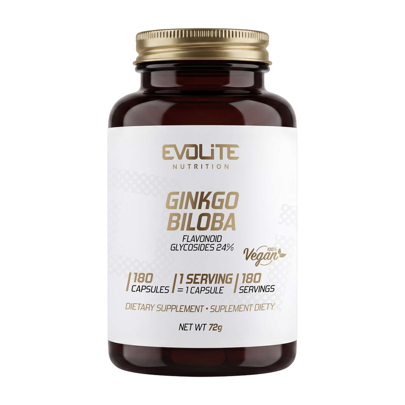 Гінкго білоба, Evolite Nutrition Ginkgo Biloba, 180 вегетаріанських капсул