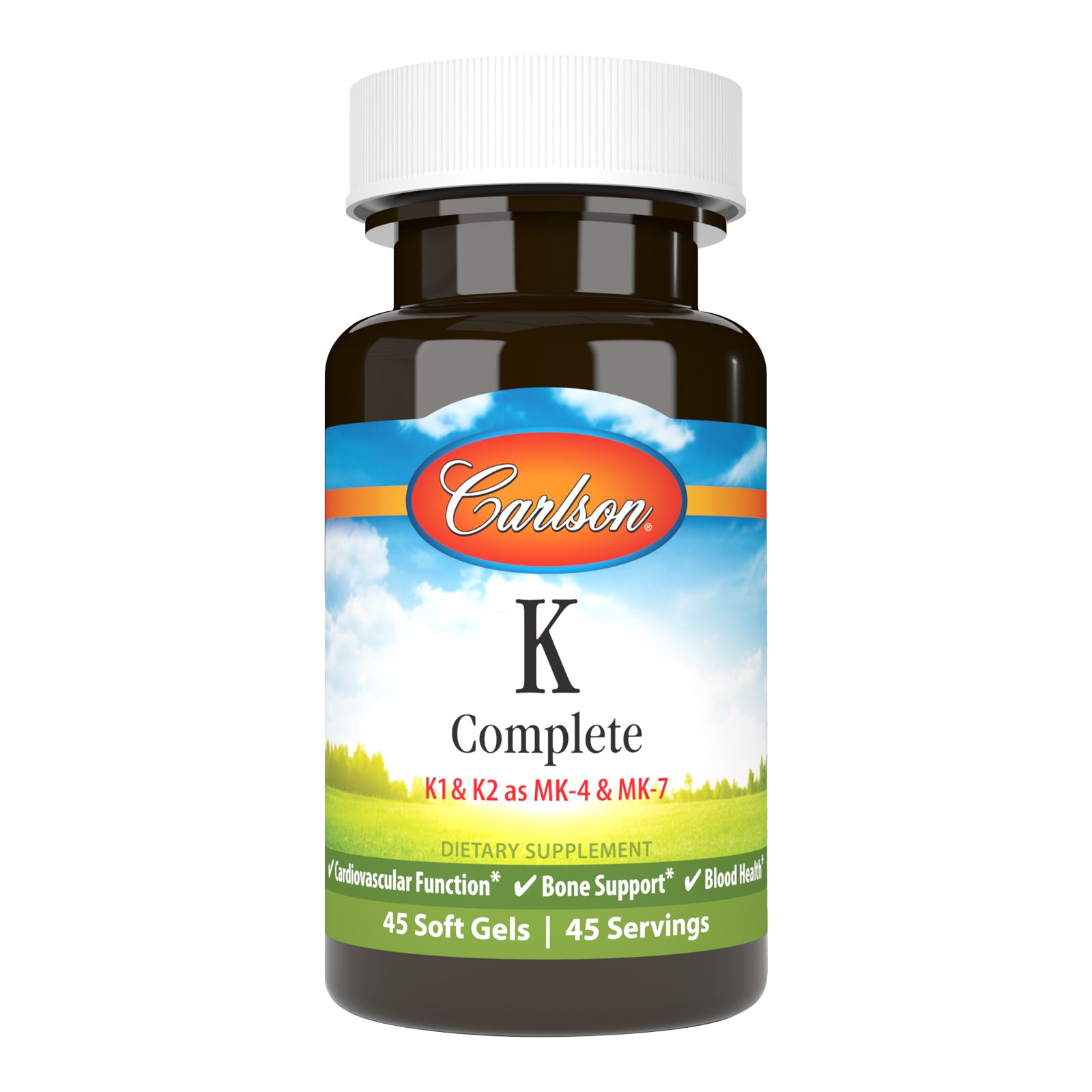 Вітамін К, повна формула, Carlson Labs K-Complete, 45 м'яких капсул