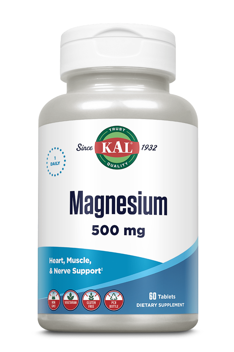 Магній, Kal Magnesium One Daily, 500 мг, 60 таблеток