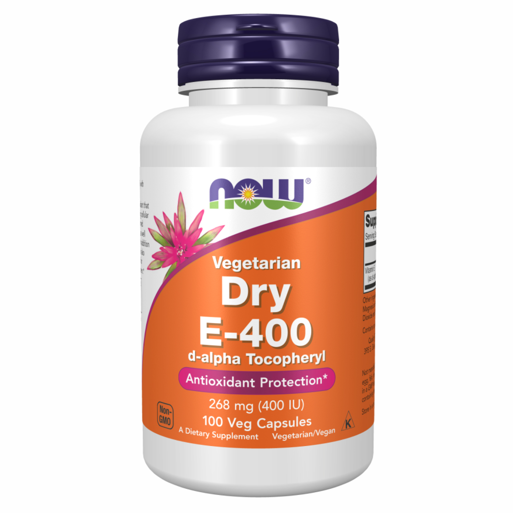 Вітамін Е сухий, Now Foods Vegetarian Dry E-400, 400 МО, 100 вегетаріанських капсул