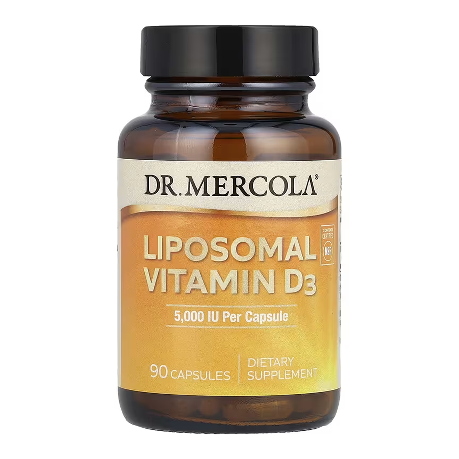 Липосомальный витамин D3, Dr. Mercola Liposomal Vitamin D3, 5000 МЕ, 90 капсул