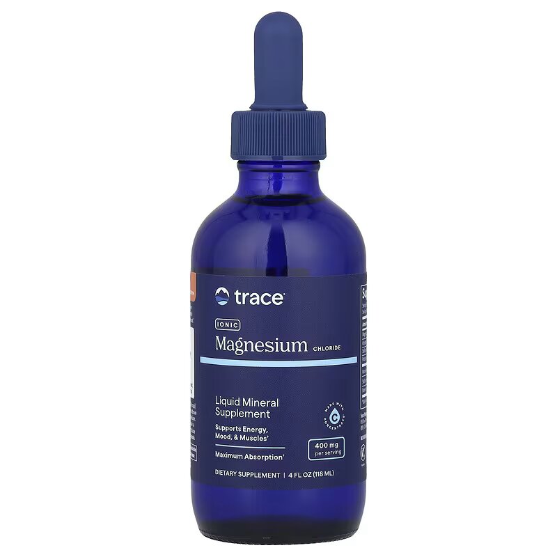 Магній хлорид іонний, Trace Minerals Research Ionic Magnesium Chloride, 400 мг, 118 мл