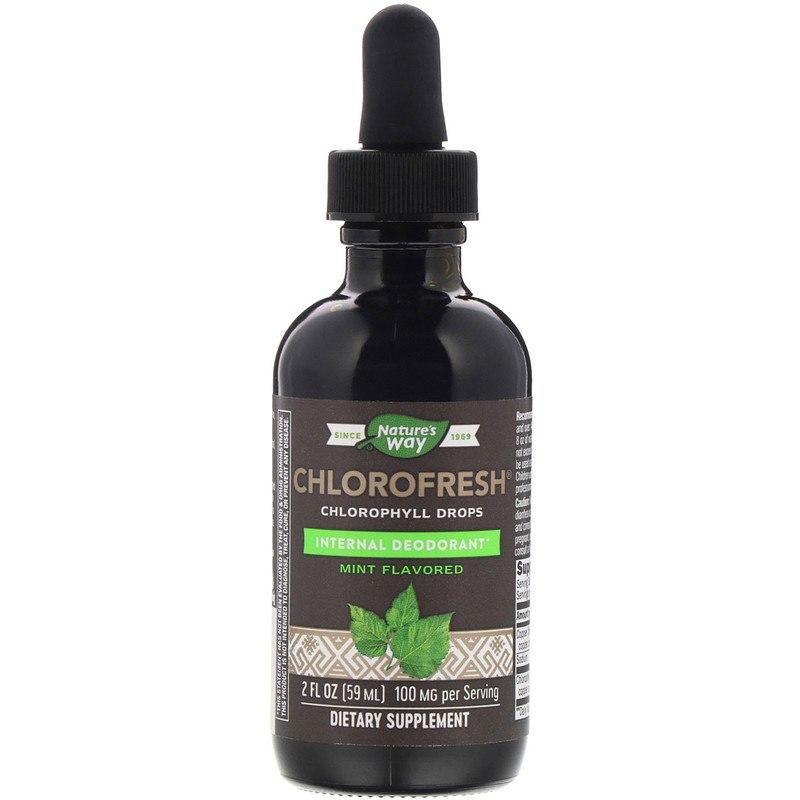 Рідкий хлорофіл, Nature's Way Chlorofresh Chlorophyll Drops, 59 мл (М'ята)