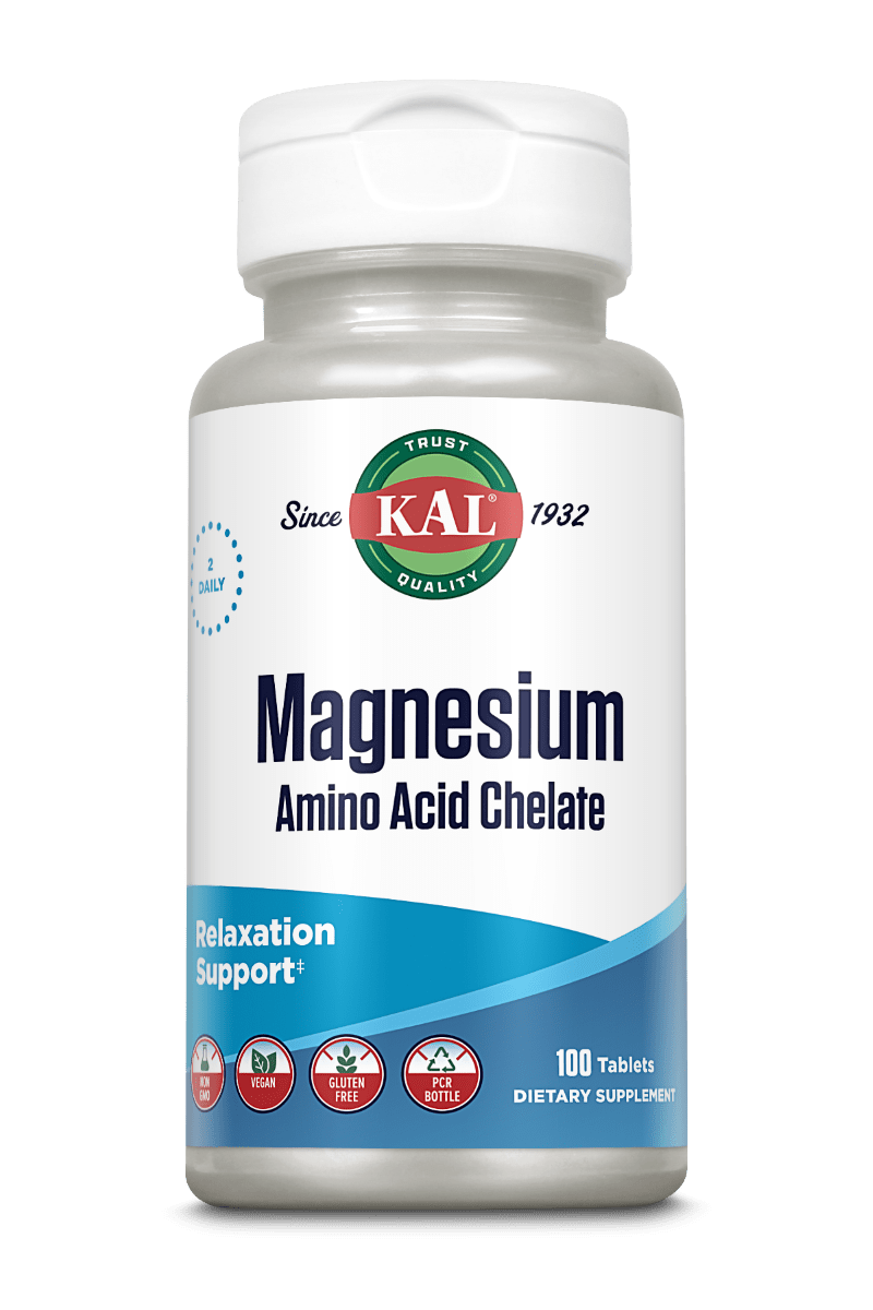 Магній хелат, Kal Magnesium Amino Acid Chelate, 220 мг, 100 таблеток
