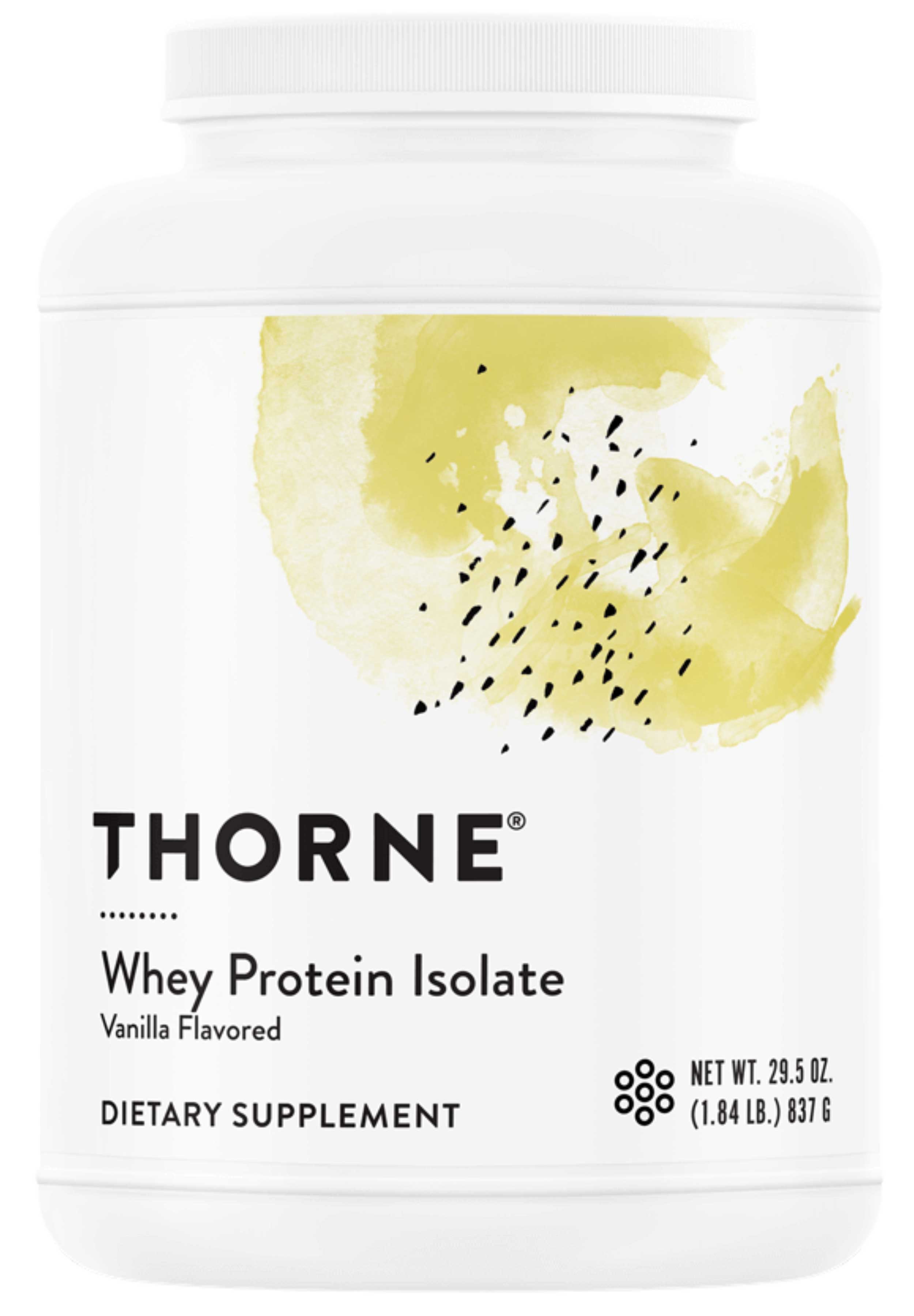 Сироватковий протеїн ізолят, Whey Protein, Thorne, ваніль, 837 г