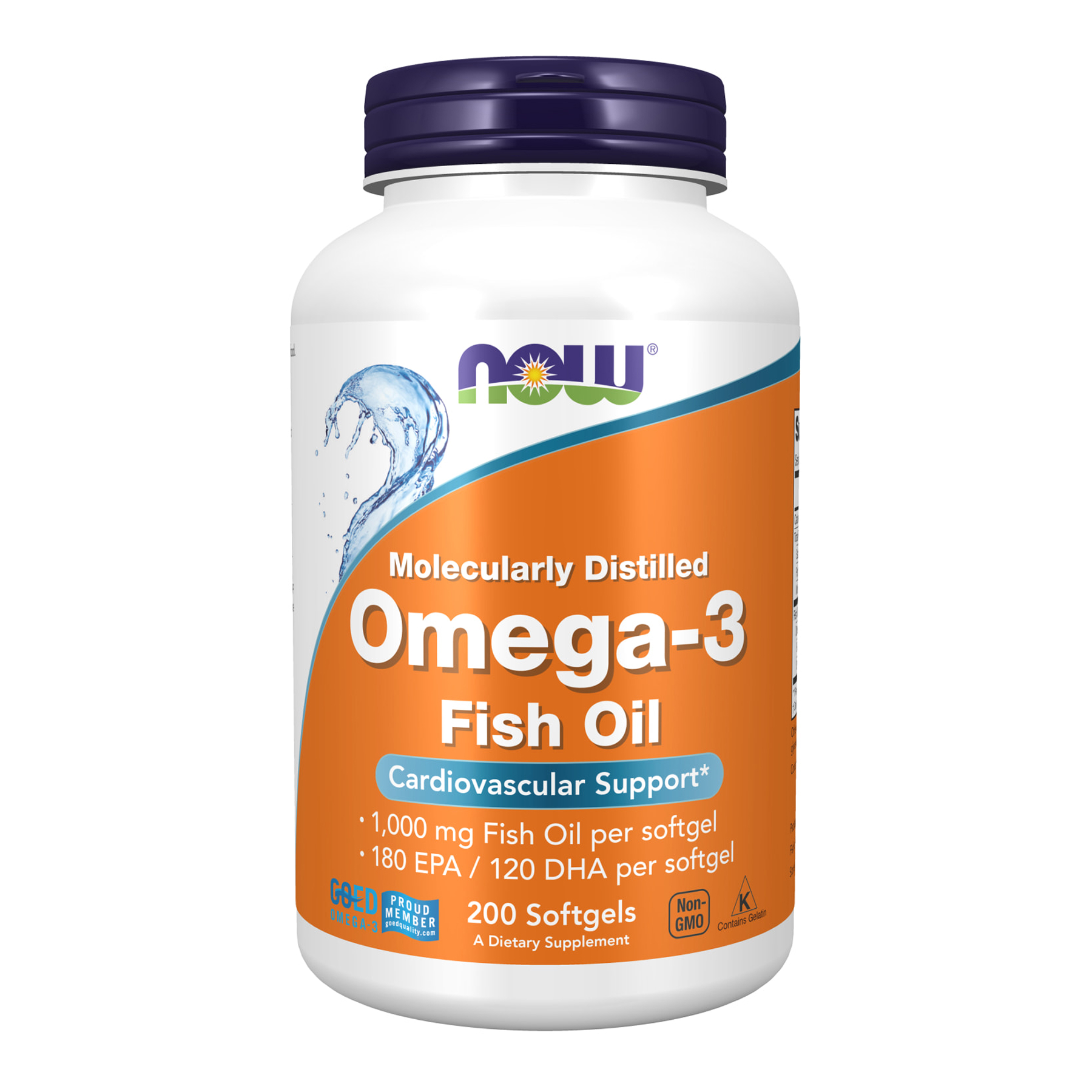 Омега-3 риб'ячий жир, Now Foods Omega-3 Fish Oil, 1000 мг, 200 м'яких капсул