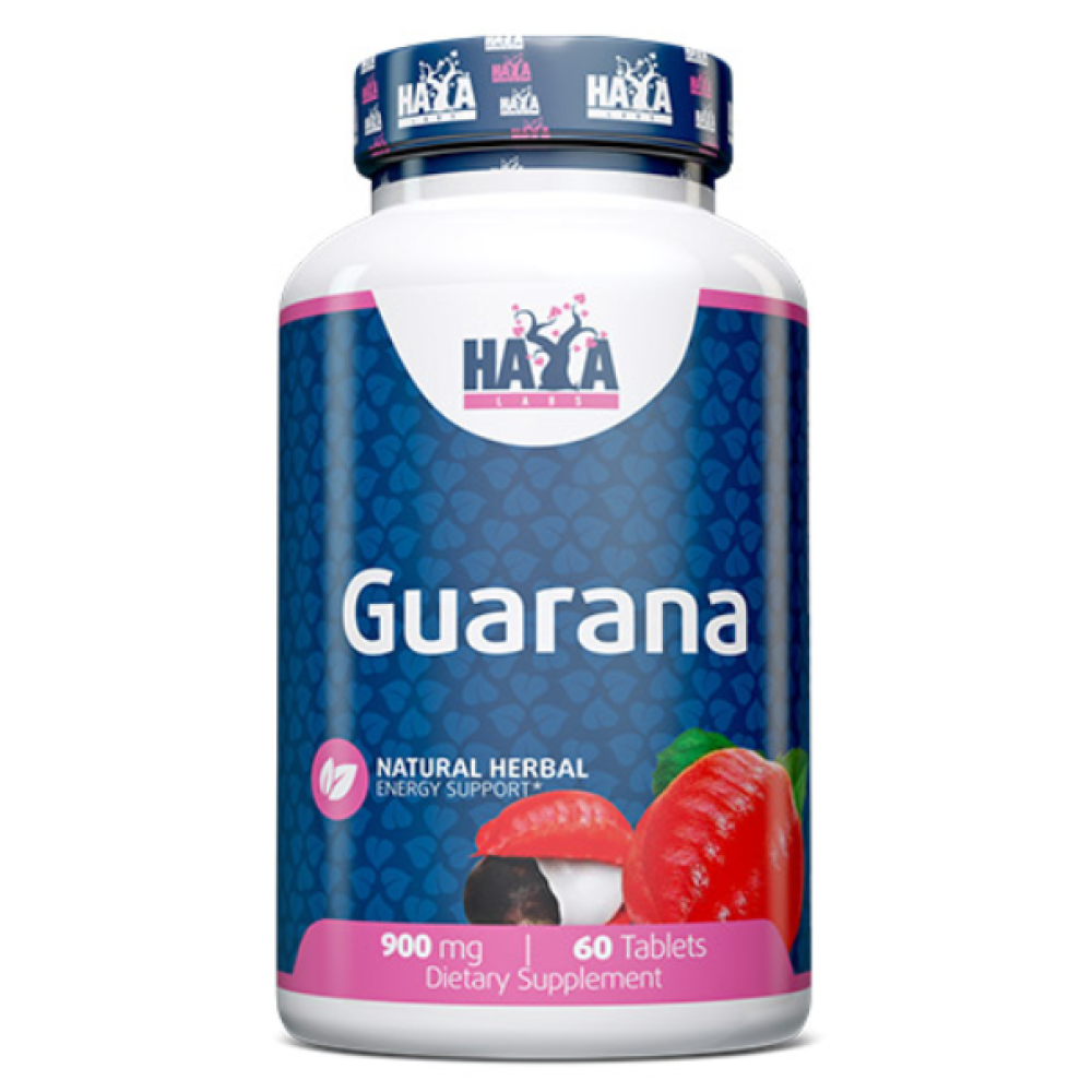 Гуарана, Haya Labs Guarana, 900 мг, 60 таблеток