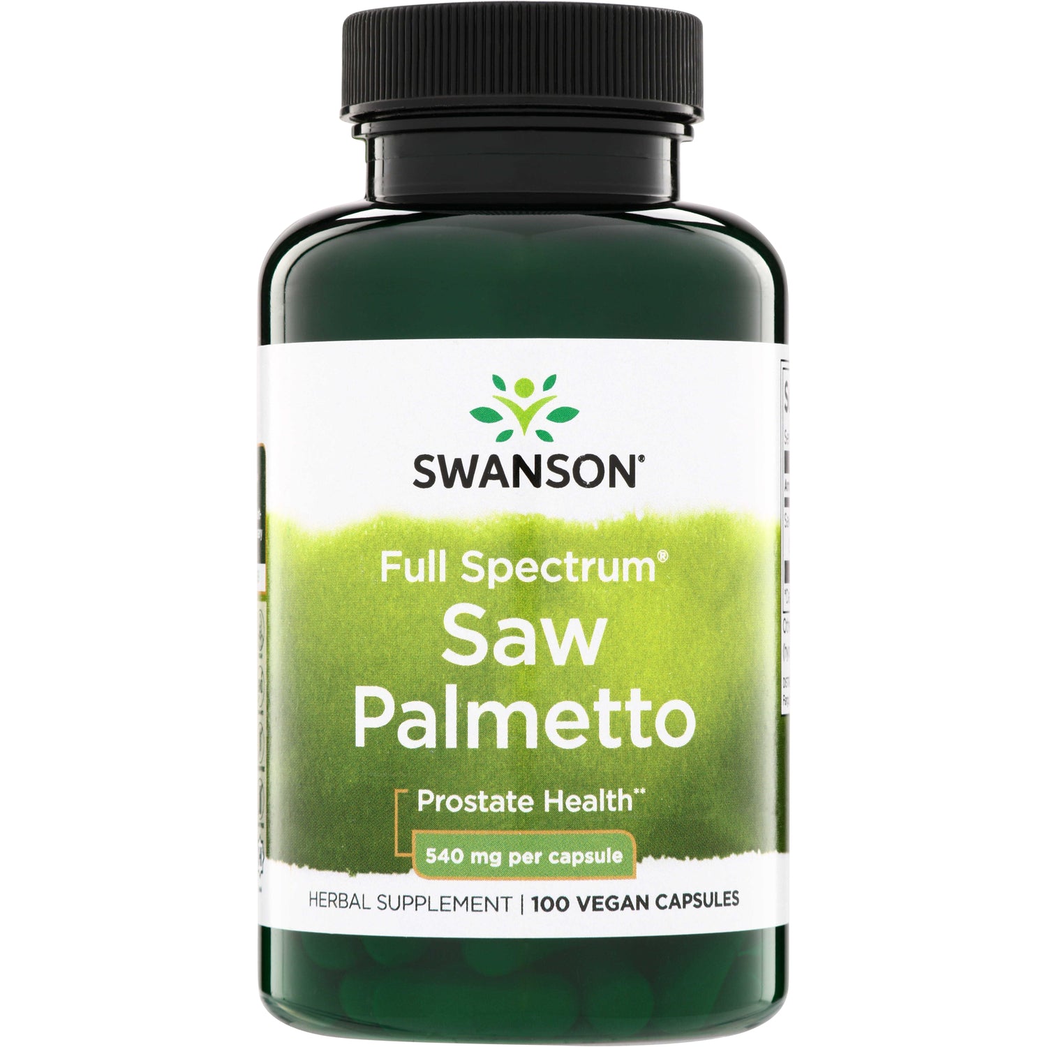 Со пальметто, Swanson Full Spectrum Saw Palmetto, 540 мг, 100 вегетаріанських капсул