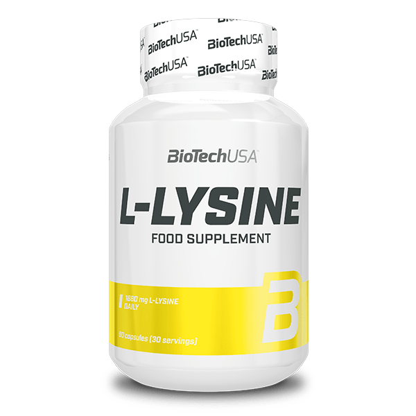 Амінокислота L-лізин, BioTech L-Lysine 1680 mg, 90 капсул
